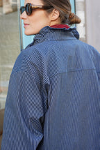 Lou Navy Stripe Overshirt