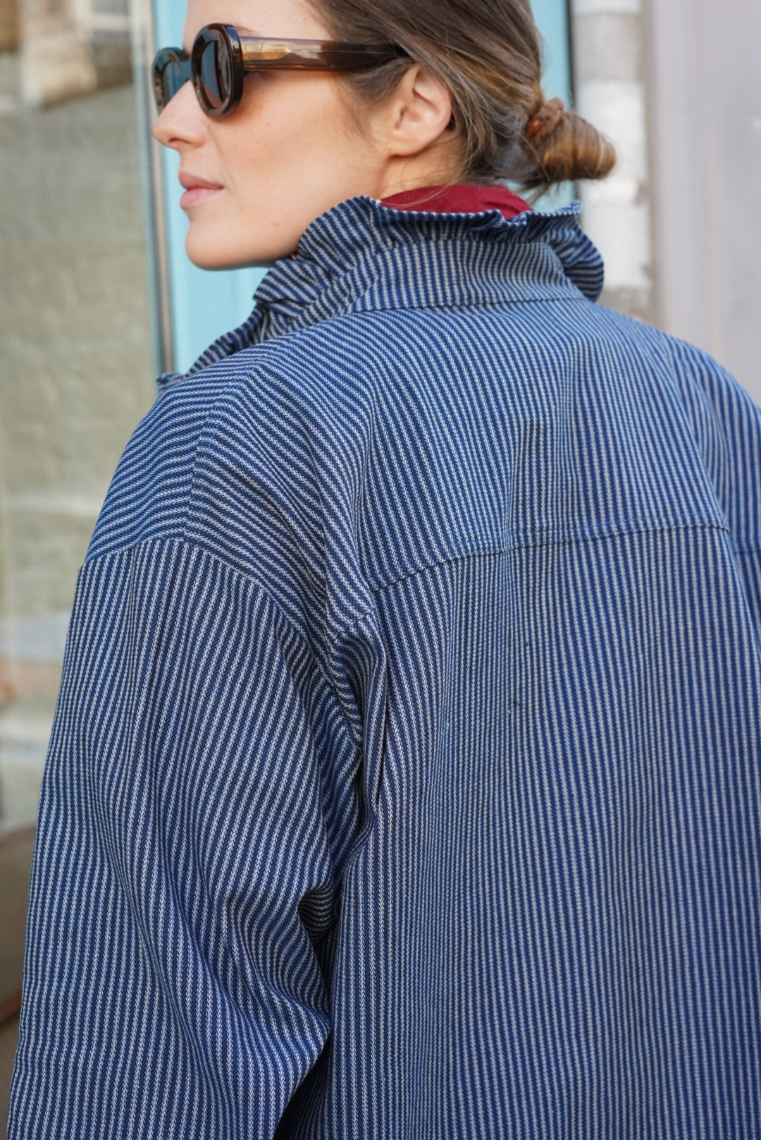 Lou Navy Stripe Overshirt