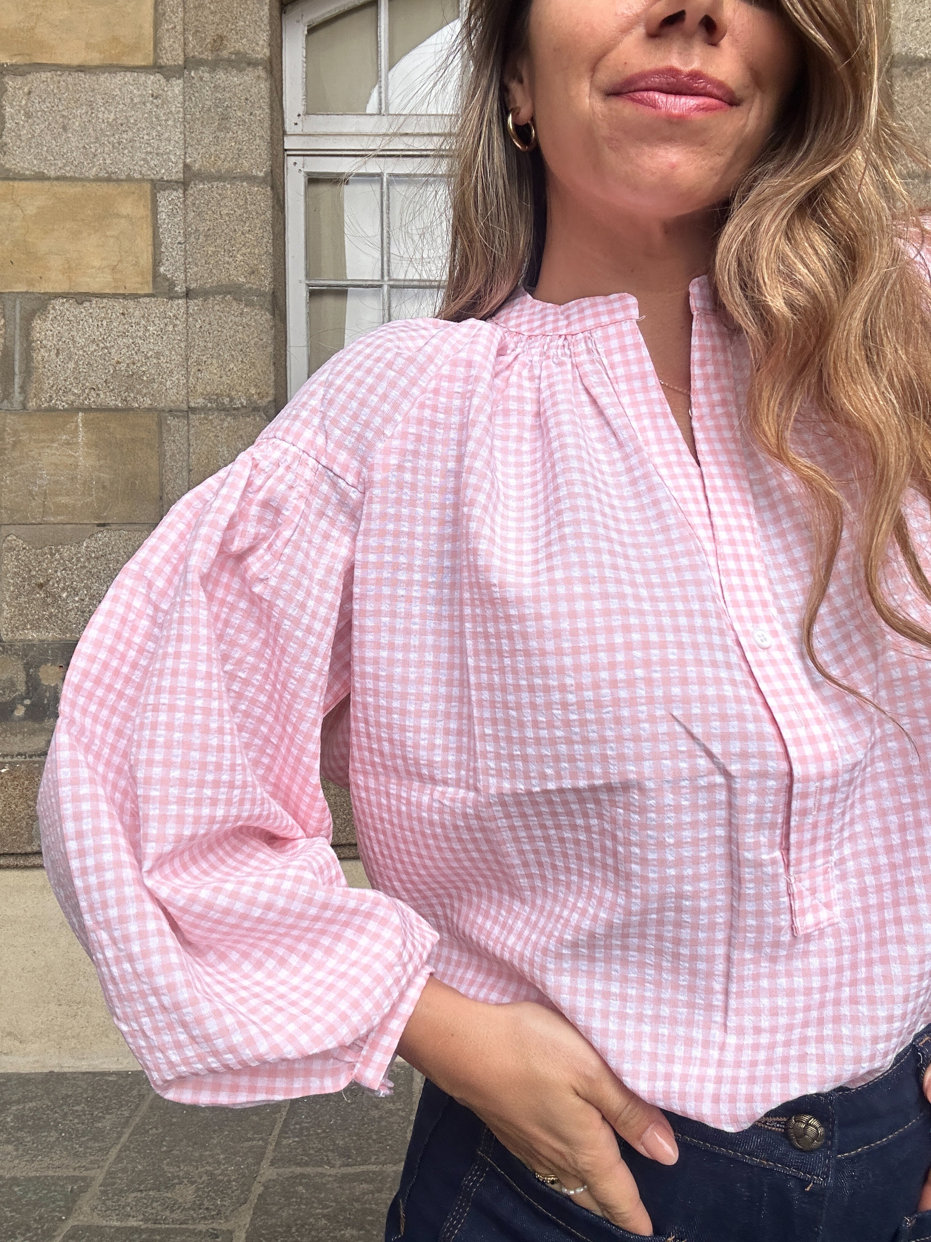 Blouse rose claire Clothilde