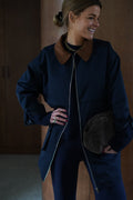 Romy Navy Mid-Long Jacket