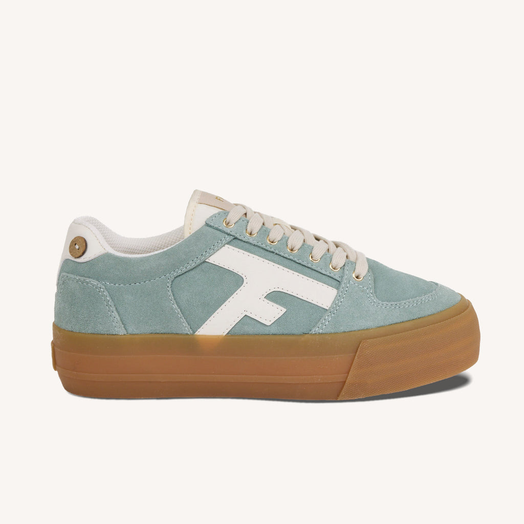 Sneakers Platform In Pelle Scamosciata Blu
