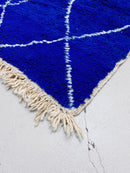 Tapis Berbère Marocain Beni Ouarain - Bleu Majorelle