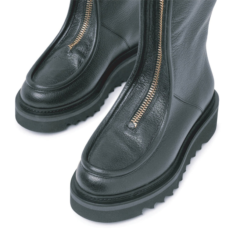 Bottes - Salvatore Ferragamo Eurialo Leather  - Black