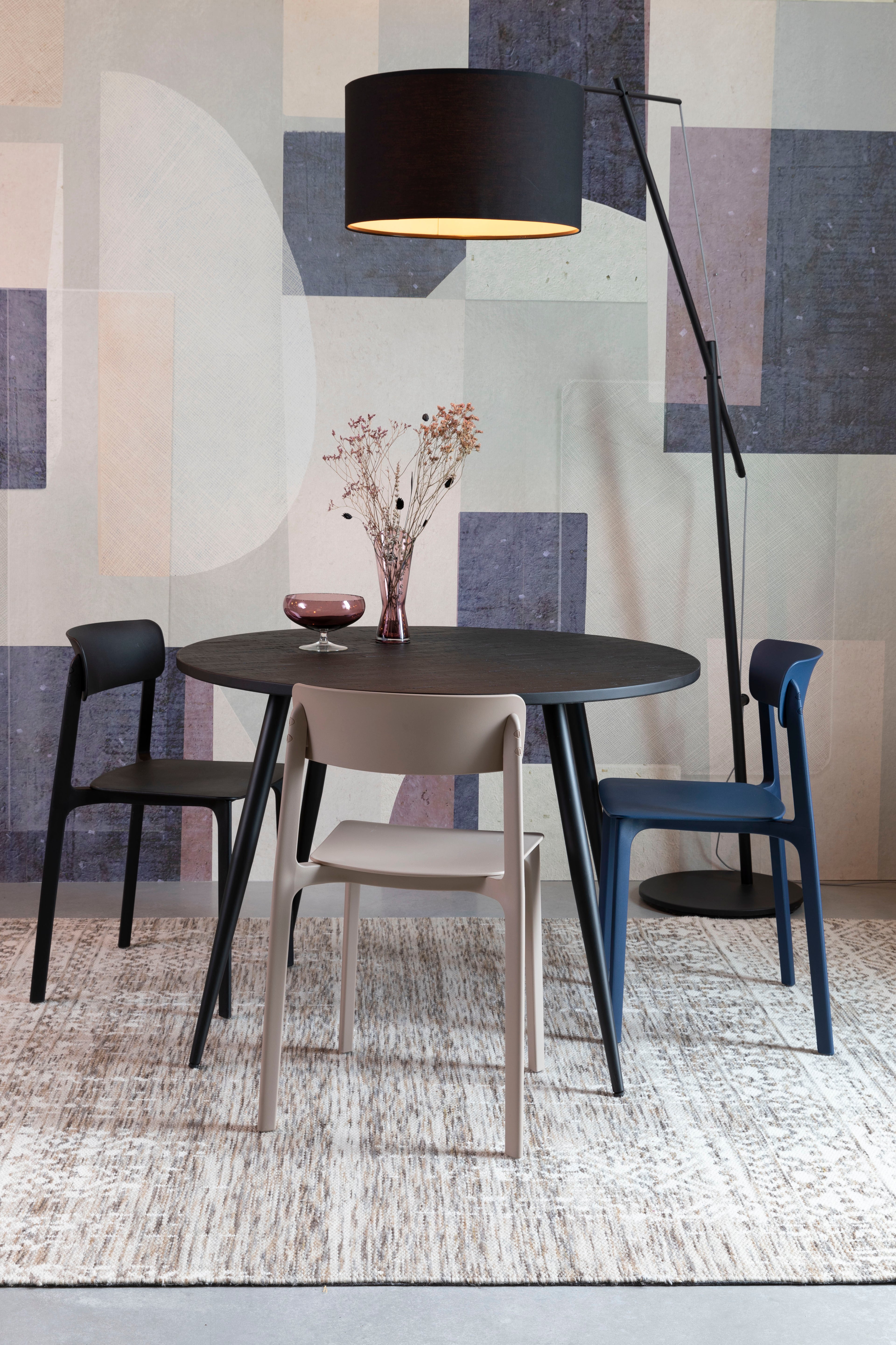 Mo 110' - Dining Room Table - Teak - Black