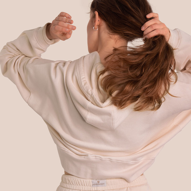 OCEANSAPART - Sweat À Capuche Zippé Brooke - Nude Clair