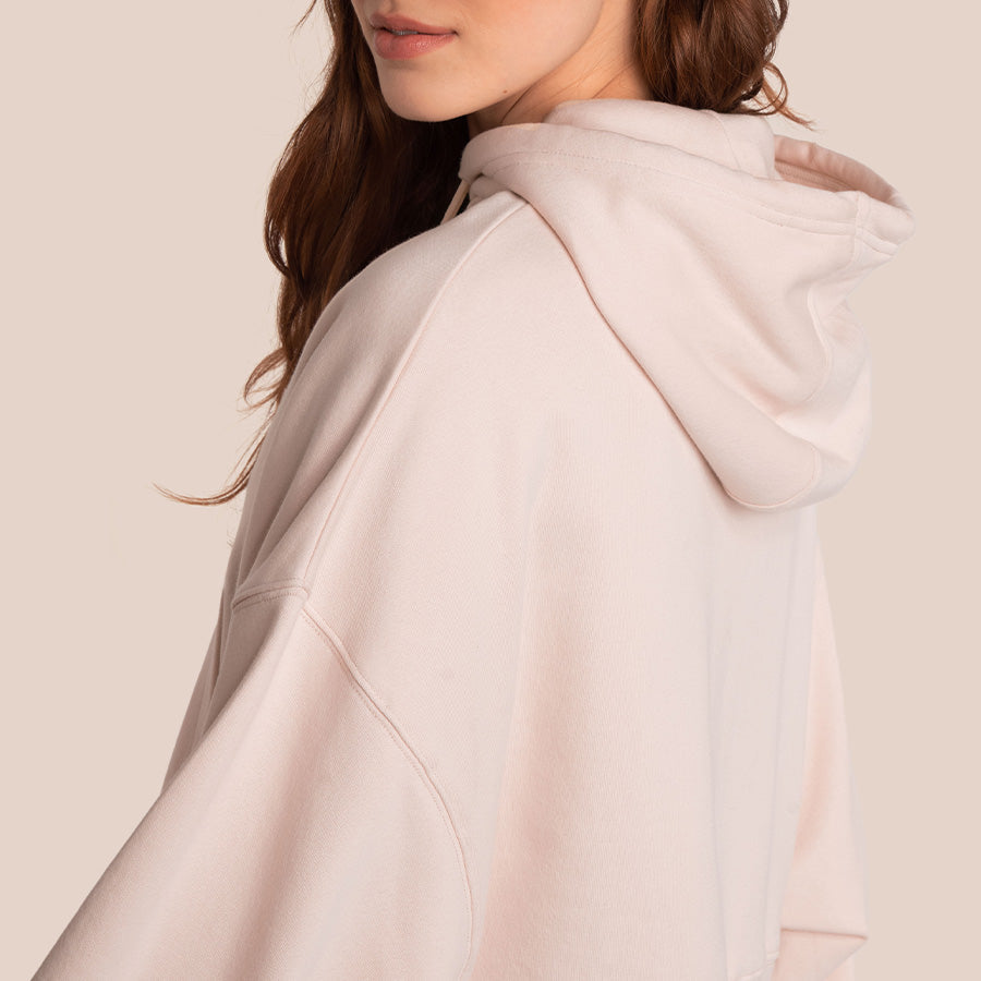Sudadera Con Capucha Con Cremallera Brooke - Nude Claro