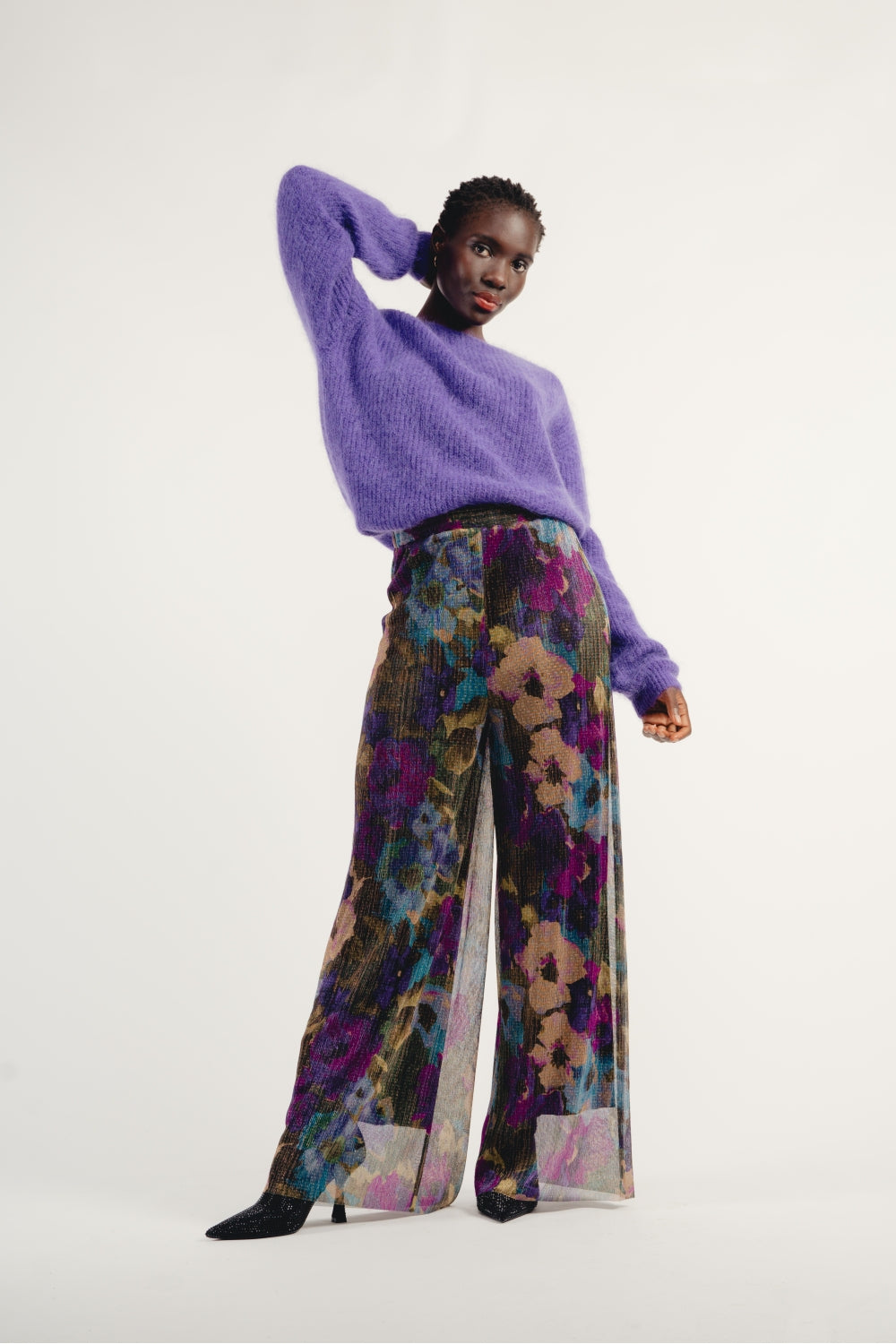The Andreï Metallic Flower Pants