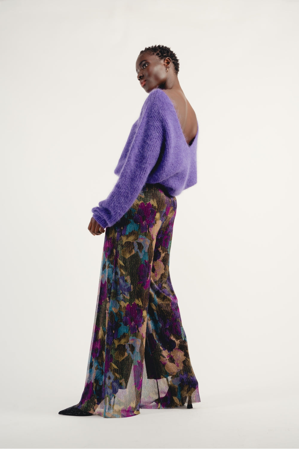 The Andreï Metallic Flower Pants