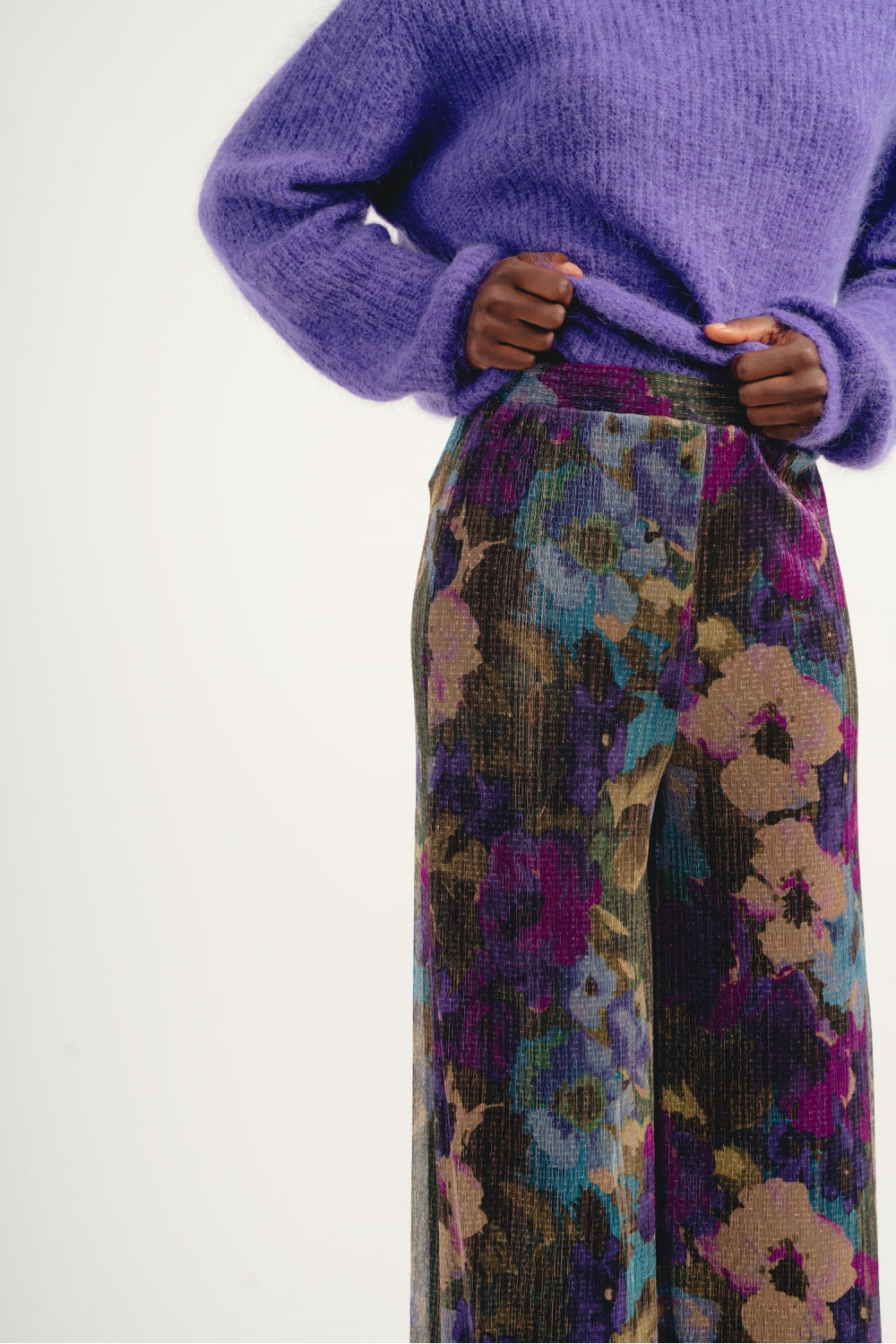 The Andreï Metallic Flower Pants