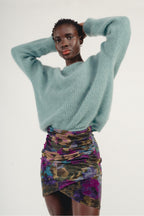The Harry Metallic Flowers Mini Skirt