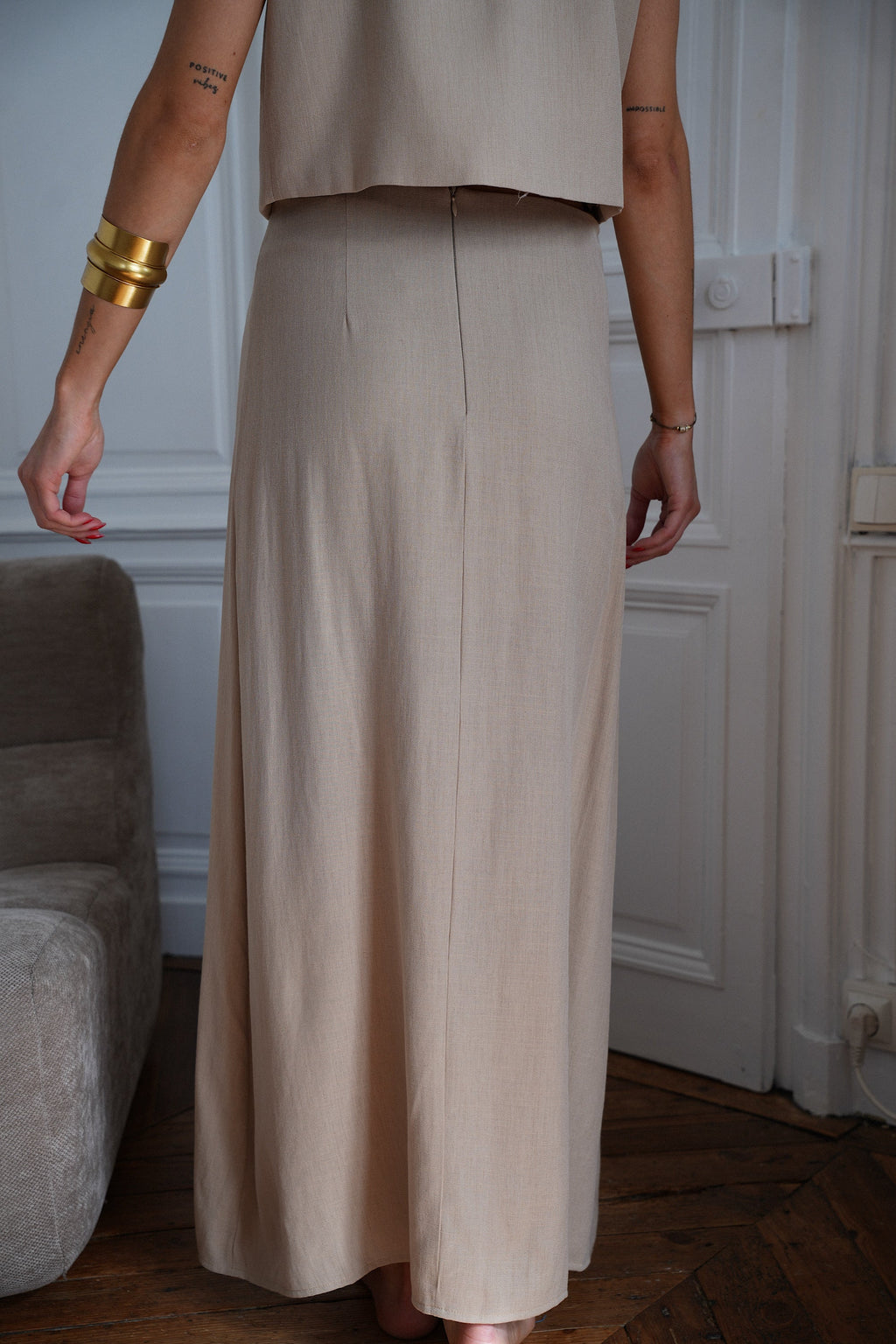 Jupe Longue Anja - Taupe