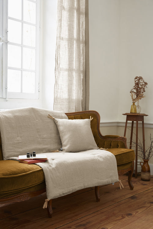 Bout De Lit - Lin Lavé - Soline - Sable