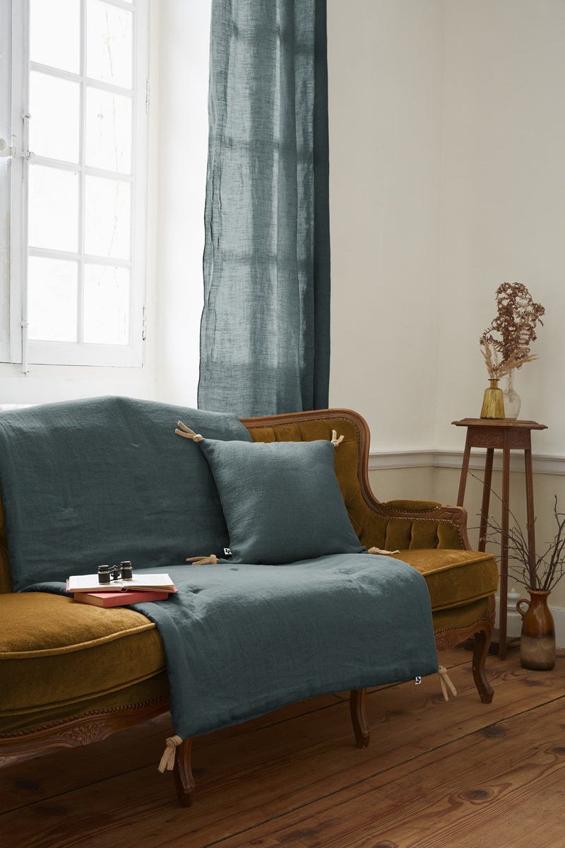 Bout De Lit - Lin Lavé - Soline - Ardoise