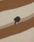 Felpa Girocollo Beige E Cammello