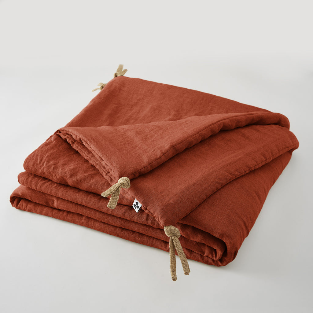 Extremo de cama - Lino lavado - Soline - Paprika