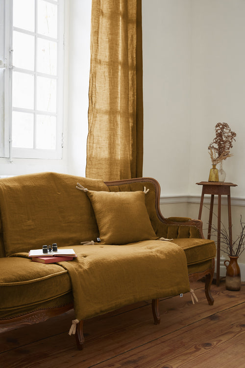 Bout De Lit - Lin Lavé - Soline - Caramel