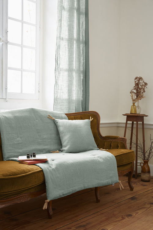 Bout De Lit - Lin Lavé - Soline - Eucalyptus