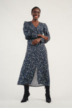 Vestido largo con miniflores Chrissie