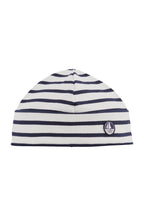 Beanie - White And Navy Blue - Women