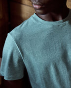 T-Shirt Bleu Grisé Coton