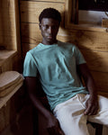 T-Shirt Bleu Grisé Coton