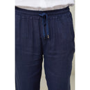 Autour Du Lin - Pantalon - Marine - Homme