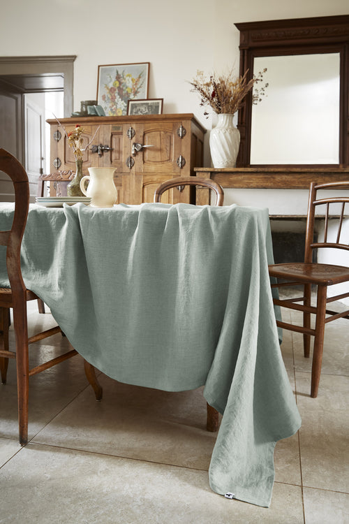 Nappe Rectangle - Lin Lavé - Soline - Eucalyptus