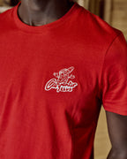 T-Shirt Rouge Foncé Coton