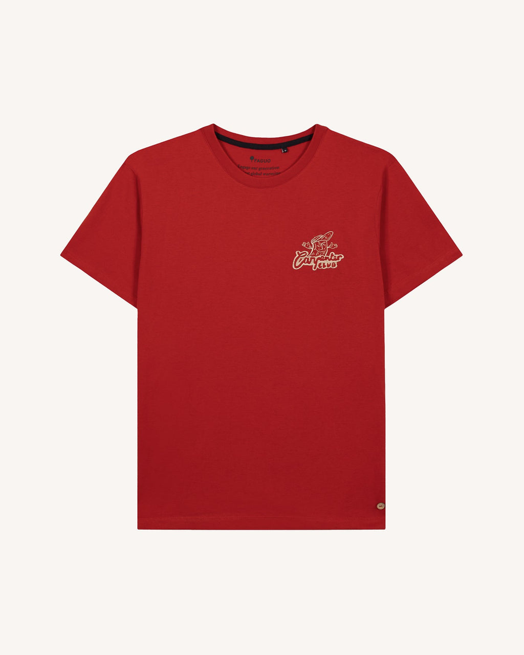 T-Shirt Rouge Foncé Coton
