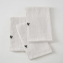 Lot De 3 Serviettes - Lin Lavé - Soline - Craie