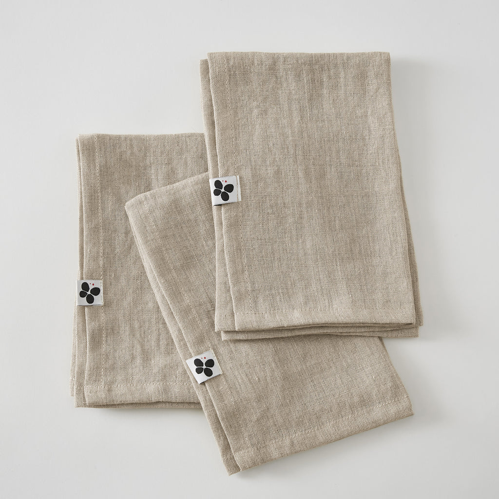 Soline - Set of 3 Towels - Washed Linen - Sand