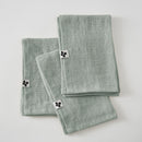 Lot De 3 Serviettes - Lin Lavé - Soline - Eucalyptus