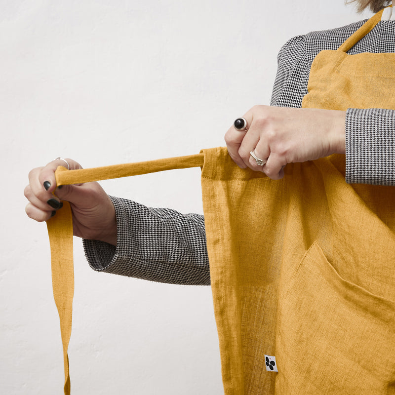 Tablier Ajustable - Lin Lavé - Soline - Miel