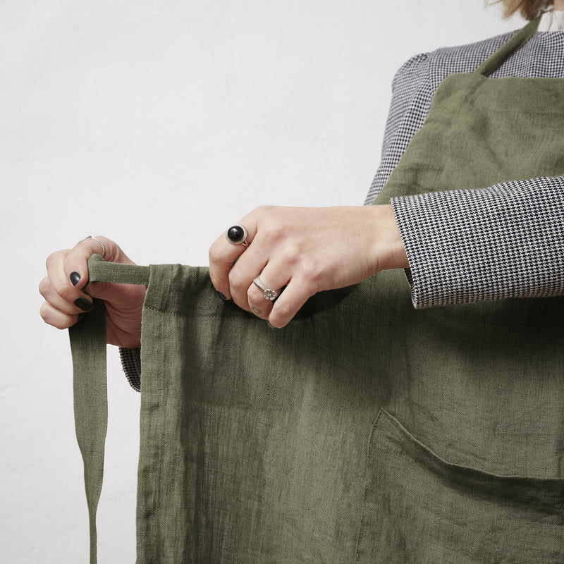 Tablier Ajustable - Lin Lavé - Soline - Thym