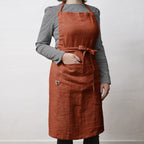Delantal Ajustable - Lino Lavado - Soline - Paprika