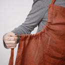 Tablier Ajustable - Lin Lavé - Soline - Paprika