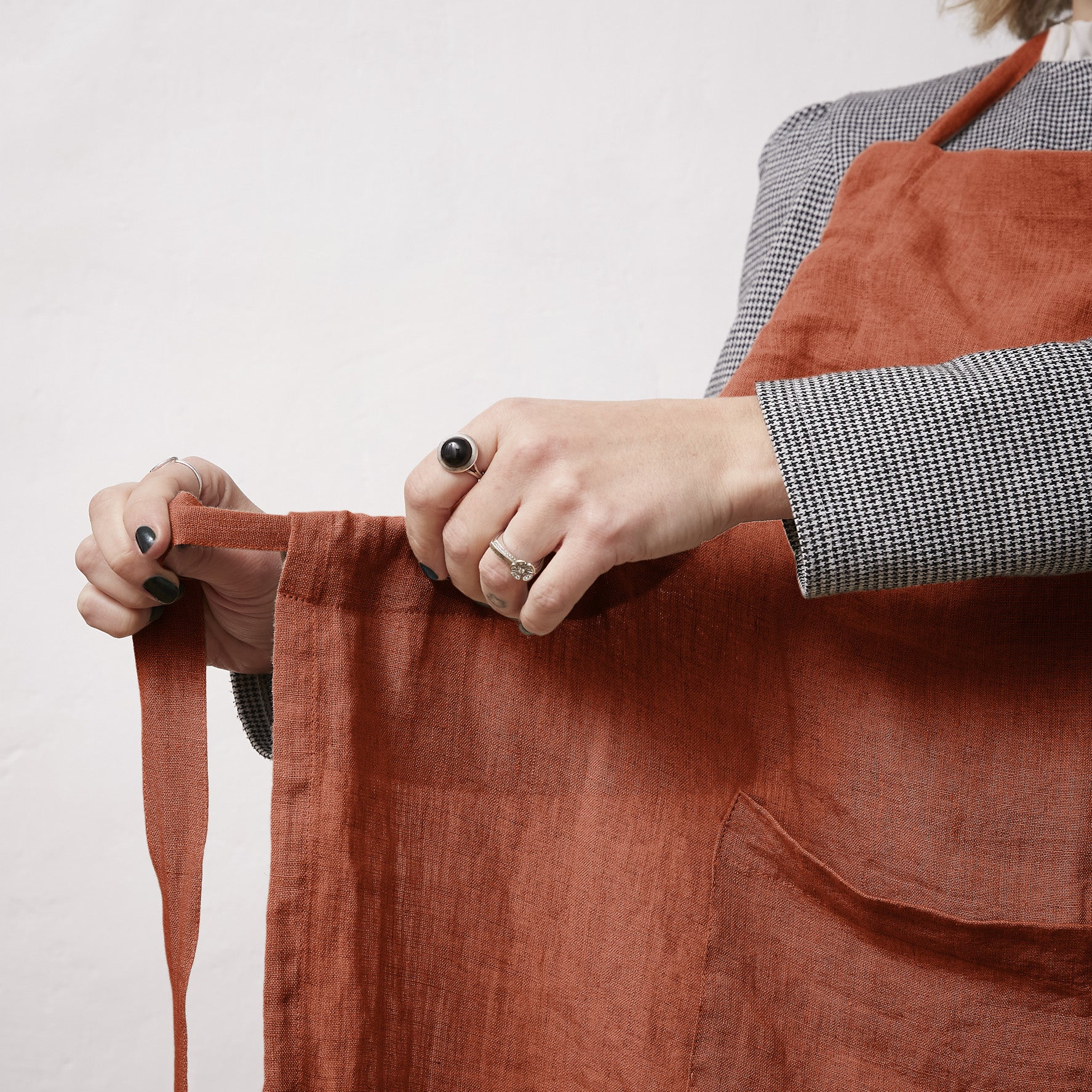 Delantal Ajustable - Lino Lavado - Soline - Paprika