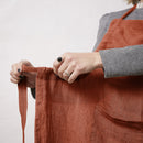 Tablier Ajustable - Lin Lavé - Soline - Paprika