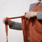 Delantal Ajustable - Lino Lavado - Soline - Paprika
