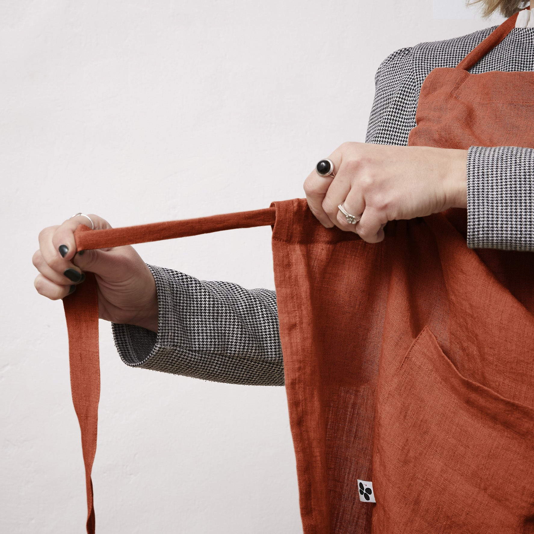 Delantal Ajustable - Lino Lavado - Soline - Paprika