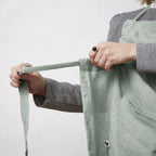 Delantal Ajustable - Lino Lavado - Soline - Eucalipto