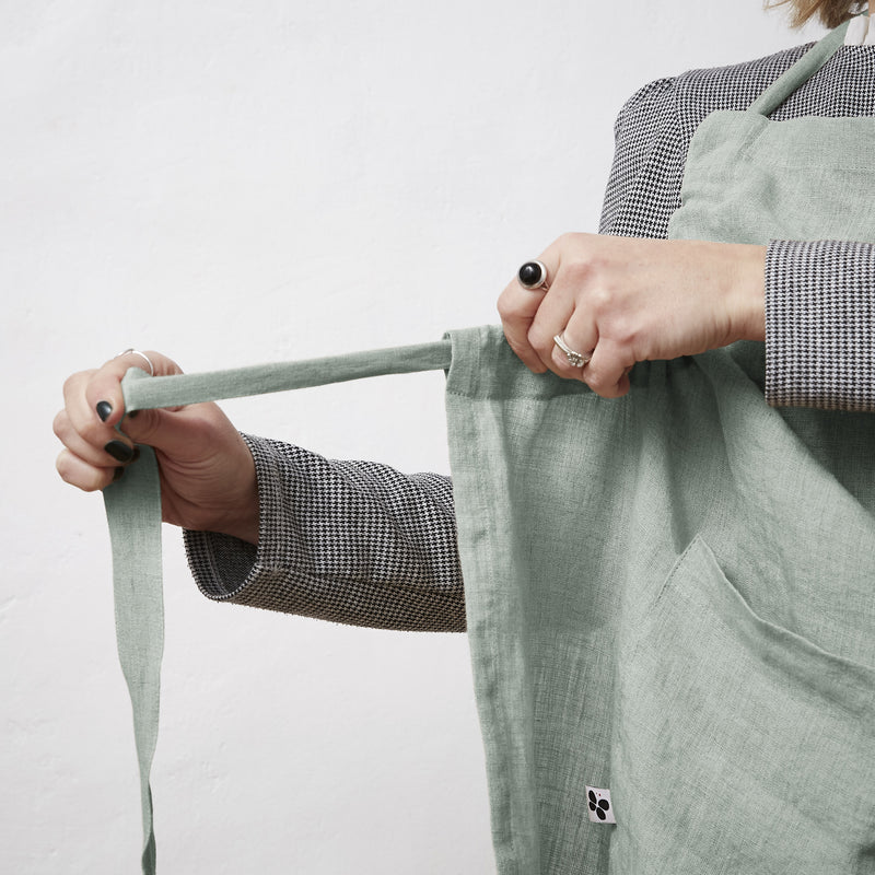 Tablier Ajustable - Lin Lavé - Soline - Eucalyptus