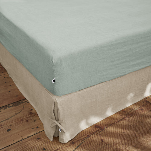 Drap Housse - Coton - Ambre - Bleu Craie