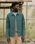Veste Matelassée Vert Clair Grisé