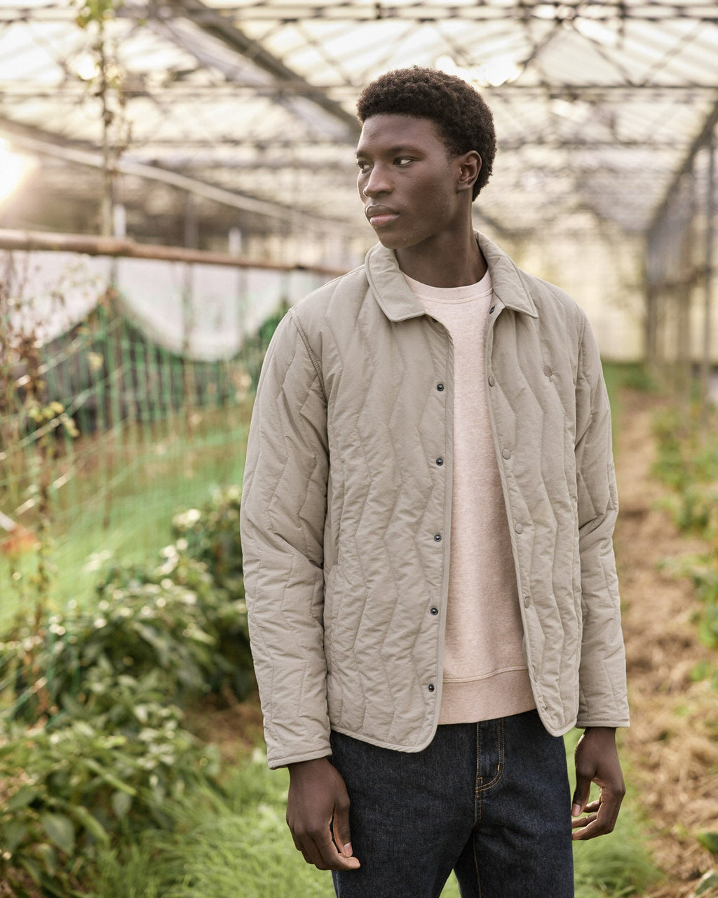 Veste Matelassée Beige