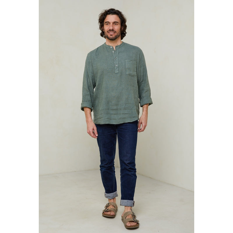 Autour Du Lin - Tunique - Kaki - Homme