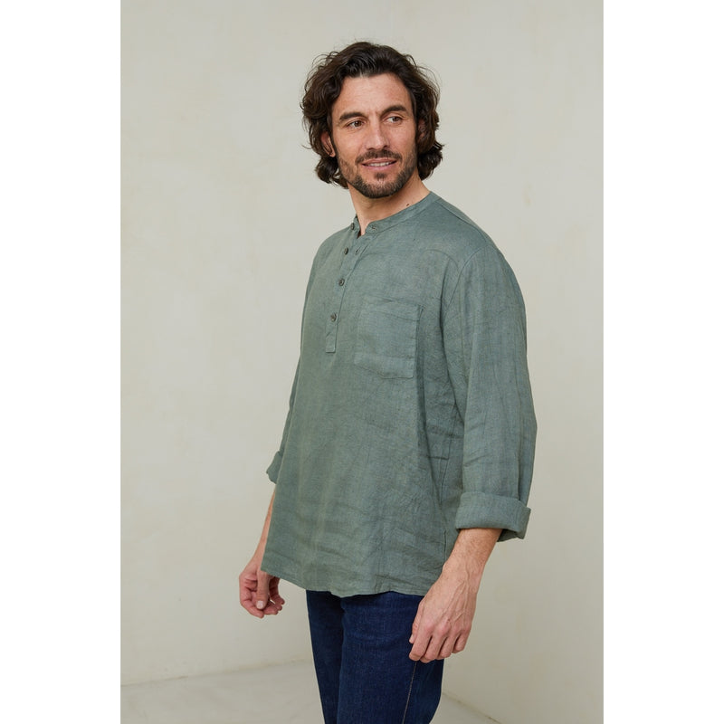 Autour Du Lin - Tunique - Kaki - Homme