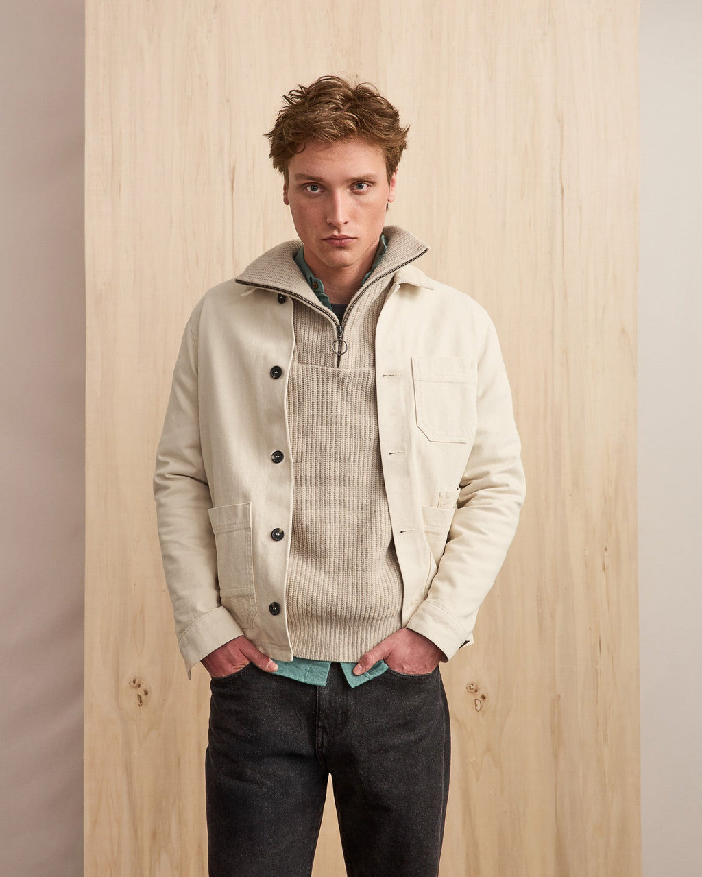 Chaqueta de algodón crudo