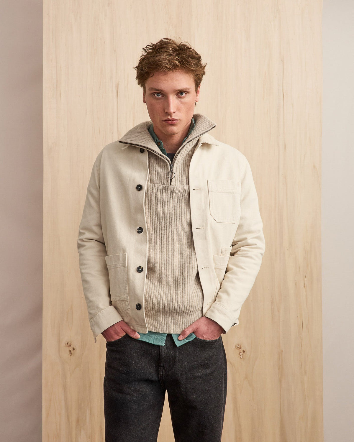 Chaqueta de algodón crudo