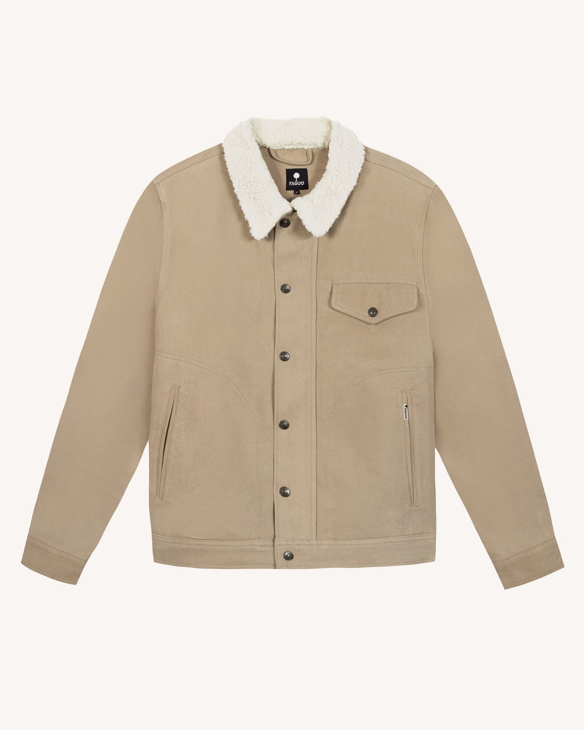 Cazadora de algodón beige